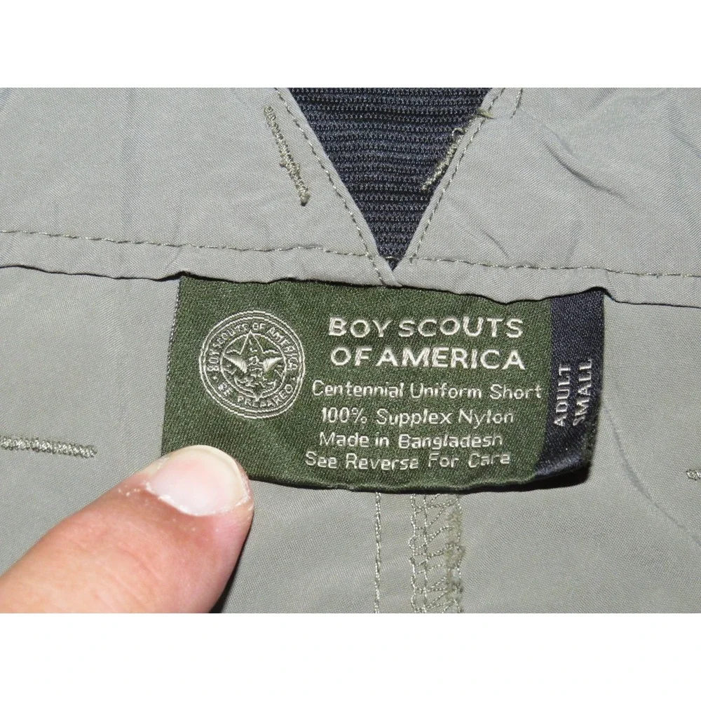 Boy Scouts of America 100% Nylon Vintage Green‎ Hiking Shorts Adult Small / 30